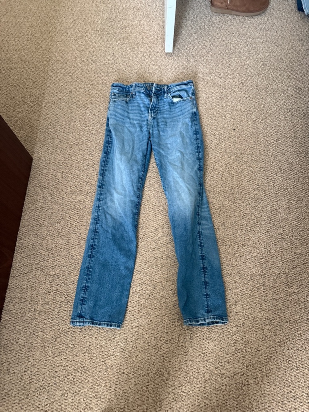 Classic Light Wash Straight-Leg Jeans - Blue American Eagle Mens 30/30